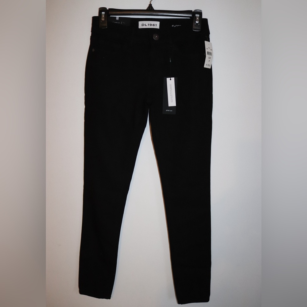 DL1961 | Florence Mid Rise Skinny Black Jeans Size 24 New